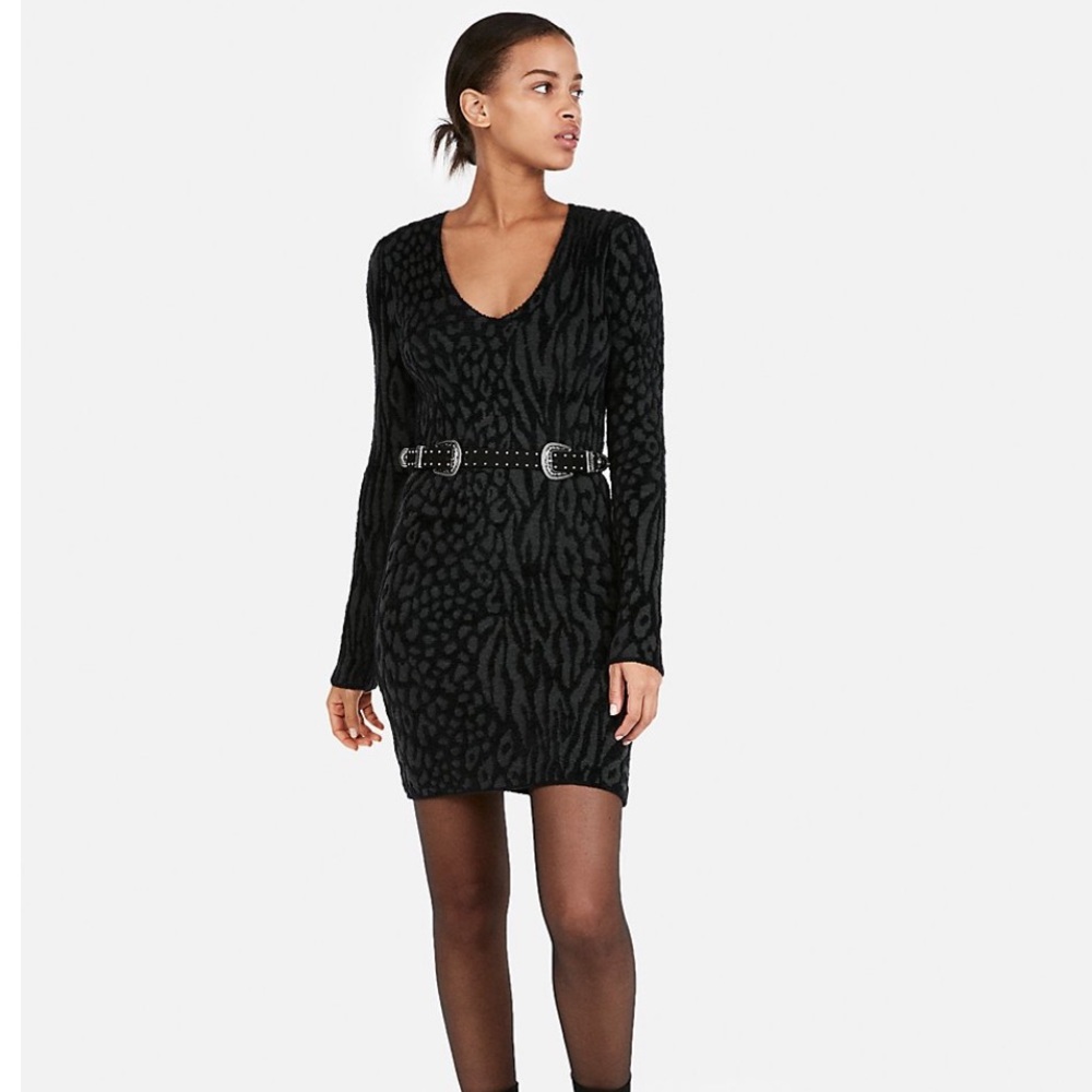 NWT Express Sweater Dress, Dark Gray, S